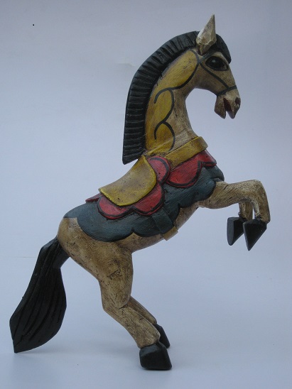 CARVED HORSES / Carved horse 23 inch tall handpainted